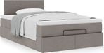 Maison Exclusive - Cadre de lit ottoman avec matelas taupe, 120x200 cm, textile