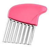 Lumeiy Vegetable Snijmachine Stainless Steel Chip Wave Cutter (Pink)