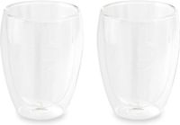 Merkloos Dubbelwandige thee- en koffieglazen - 2x - 350 ml - transparant - cappuccino en macchiato