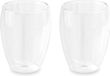 Merkloos Dubbelwandige thee- en koffieglazen - 2x - 350 ml - transparant - cappuccino en macchiato