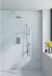 Fortifura Calvi Inbouw Regendoucheset - thermostatisch - wandarm - glijstang - 30cm - hoofddouche - staaf handdouche - metalen doucheslang - PVD - geborsteld RVS