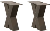 vidaXL Salontafelpoten 2 stuks X-vormig 30 cm staal naturel