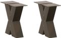 vidaXL Salontafelpoten 2 stuks X-vormig 30 cm staal naturel