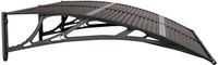 vidaXL Deurluifel 150x100 cm Polycarbonaat Zwart