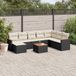Maison Exclusive - Ensemble de meubles de jardin 9 pièces avec canapé et coussins, noir, en polyrotin
