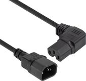 ACT Netsnoer C14 - C15 (haaks rechts) IEC60320 zwart 0,6 m AK5355