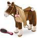 Cheval en peluche avec selle, 52 cm, convient aux poupées jusqu'à 50 cm