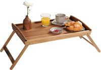 Kesper FSC® Acacia houten inklapbare bedtafel met dienblad