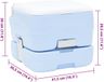 vidaXL Campingtoilet Lichtblauw en Wit 41,5 x 36,5 x 30 cm Polyetheen