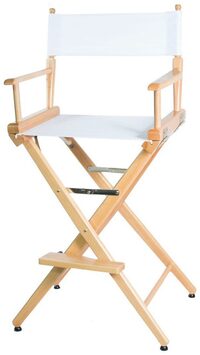 Filmcraft Filmcraft Pro Series Tall Director's Chair (76cm, Natural Frame, White Canvas)