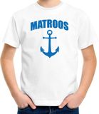 Bellatio Decorations Shoppartners Bv Matroos met anker print verkleed t-shirt wit voor kinderen 146/152