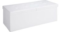 Casaria Zitbank met Opbergruimte - 80x40x40cm 100L Kunstleer – Wit
