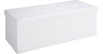 Casaria Zitbank met Opbergruimte - 80x40x40cm 100L Kunstleer – Wit