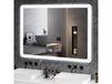 Miroir de salle de bain LED anti-buée tactile avec éclairage réglable, miroir lumineux 60*80 cm, miroir de maquillage