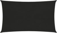 vidaXL Zonnezeil 3x6m HDPE Zwart