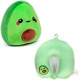 puckator Lannoo 2-IN-1 Pluche Reiskussen & Speelgoed Avocado