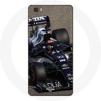 Maniacase Hoesje voor Huawei P8 Formule 1 Yuki Tsunoda F1 coureur Blauw