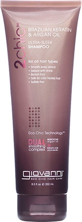 Giovanni Cosmetics 2chic - Ultra-Sleek Shampoo with Brazilian Keratin & Argan Oil 250 ml