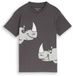 Tom Tailor - Oversized T-shirt met print - Maat 116/122 - dark urban grey