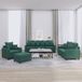 Maison Exclusive - Ensemble de canapés 4 pièces avec coussins, velours vert foncé