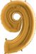 Grabo Folieballon - Cijfer 9 - Goud - 66cm