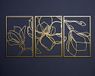 Wallity Elegante gouden decoratieve metalen accessoireset (3 stuks), 46 x 69 cm