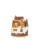 Luville Kersttafereel peperkoek bruin b/o l12xb7xh15 cm