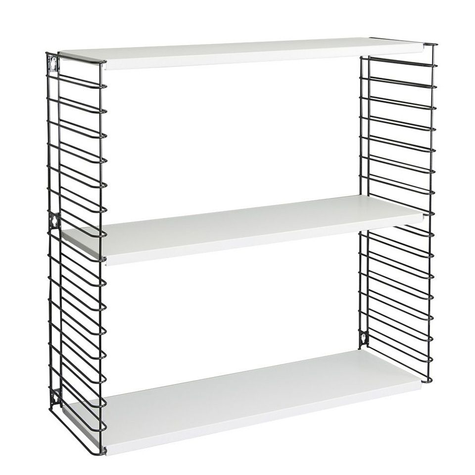 Tomado 3-Shelf Magazine Rack - Black & White - 70x21x68cm