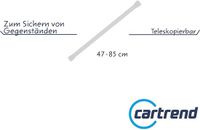 cartrend Caravan klemstang, telescopisch, wit, aluminium, 47-85 cm