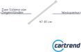 cartrend Caravan klemstang, telescopisch, wit, aluminium, 47-85 cm