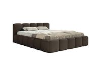 selsey Lit rembourré 200x200 cm en boucle brun