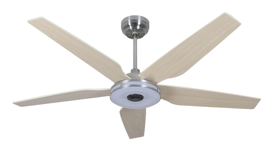 Qlima FC156 Plafondventilator met LED verlichting - 140 cm - Wifi - Zomer & Winter