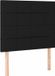 vidaXL Hoofdbord Zwart Stof 100x5x118/128 cm