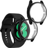 kwmobile 2x smartwatch hoes geschikt voor Samsung Galaxy Watch 4 (40mm) hoesje - Siliconen sporthorloge cover - Activity tracker case in zwart / zwart