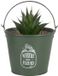 Sunnydays Emmer/plantenpot/bloempot - zink - legergroen - D24 x H19 cm