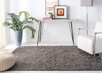Safavieh Athens Shag Collection, hoogpolig, donkergrijs, 122 x 183 cm