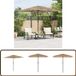 vidaXL Parasol met stalen paal 248x248x248 cm bruin