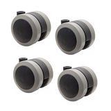 WAGNER design yourself WAGNER meubelwielen/dubbele wielen set van 4 - SOFT - diameter Ø 50 mm, met zacht loopvlak, max. belasting 50 kg/wiel - 01222304