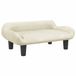 vidaXL Kinderbank 70x40x24 cm fluweel crèmekleurig