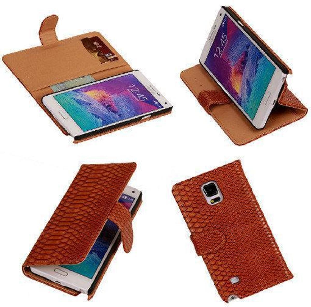 Best Cases Slang Bruin Samsung Galaxy Note 4 Bookcase Cover Hoesje