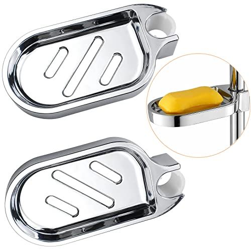 Mount Kumgang 2PCS Zeephouders Douche Zonder Boren, Douchemand met Haken, Roestvrije Douchemand, Badkamerdoucheplank, Shampoohouder voor Douche, voor Douchestang, Badkamerplanken, Planklade met Rail