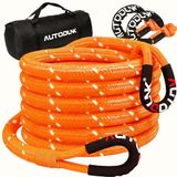 AutoDunk 1" x 30' kinetische herstel- en sleepkabel (33 lbs), met 2 zachte sluitingen (33 lbs) offroad herstelkit voor 4WD pick-up truck, SUV, ATV, UTV (oranje)