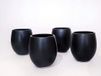 Tasses à expresso Bol - tasses à café en set de 4 - en grès émaillé - 14 cl - fait main (noir mat)