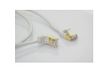 wantecWire Extra dunne patchkabel CAT.7-kabel, CAT.6-stekker SSTP afgeschermd, 1x stekker gebogen, lengte 1 m, grijs