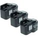 vhbw 3x batterie compatible avec Milwaukee 0502-25, 0502-23, 0502-20, 0501-23, 0501-21, 0501-20, 0602-22, 0602-20, 0502-52 outil (1500 mAh, NiMH, 12 V)