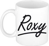 Bellatio Decorations Roxy Naam koffiemok - beker - met sierlijke letters - wit