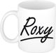 Bellatio Decorations Roxy Naam koffiemok - beker - met sierlijke letters - wit