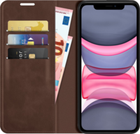 Just in case Just in Case Wallet Magnetic Apple iPhone 11 Book Case Bruin