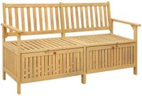vidaXL Opslagbank Massief Acaciahout Licht Acacia 148 x 63 x 84 cm