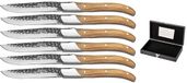 Blackwell Steakmessen Laguiole - Raw Black Lemmet - Olijfhout - 6 Stuks